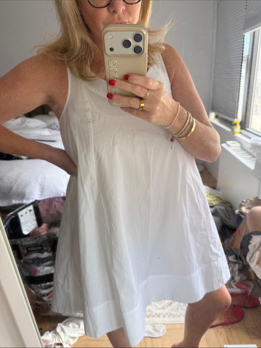J. Crew White Sleeveless A-Line Mini Dress